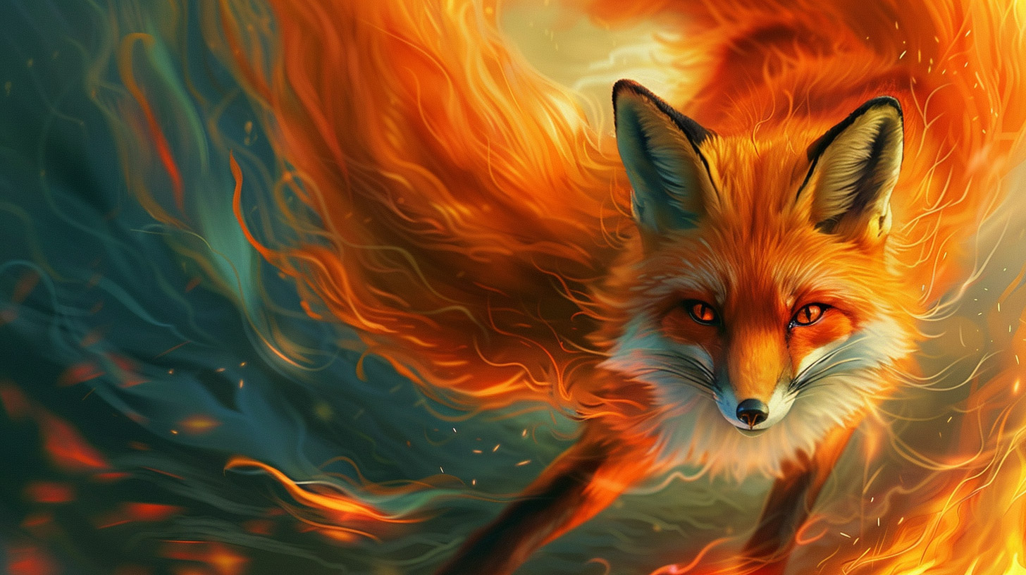 Cute Nine-Tailed Fox HD Wallpaper for Your Desktop