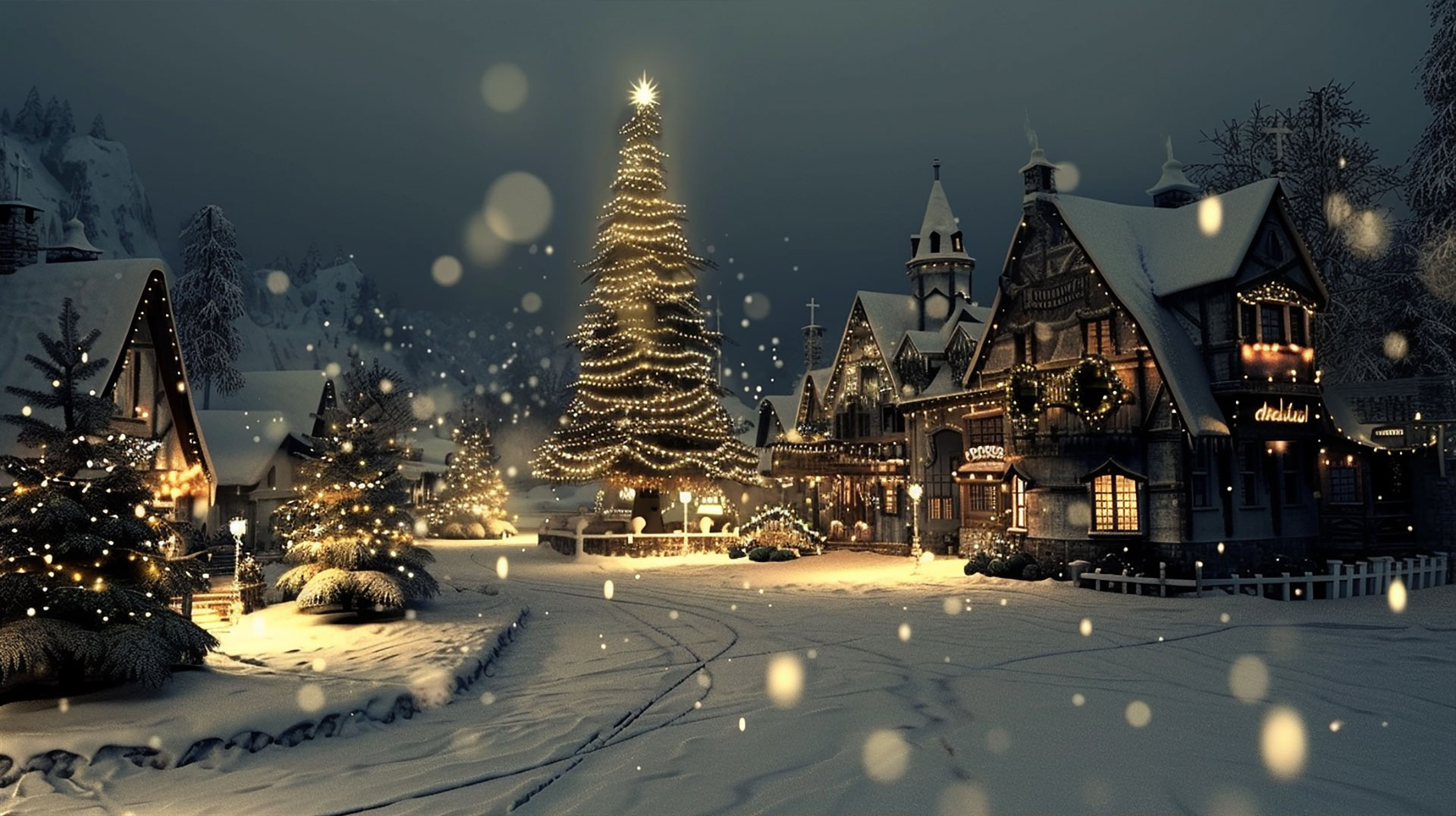 Nostalgic Old Fashioned Christmas Desktop Wallpaper