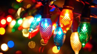 Old Fashioned Christmas Lights HD Wallpaper