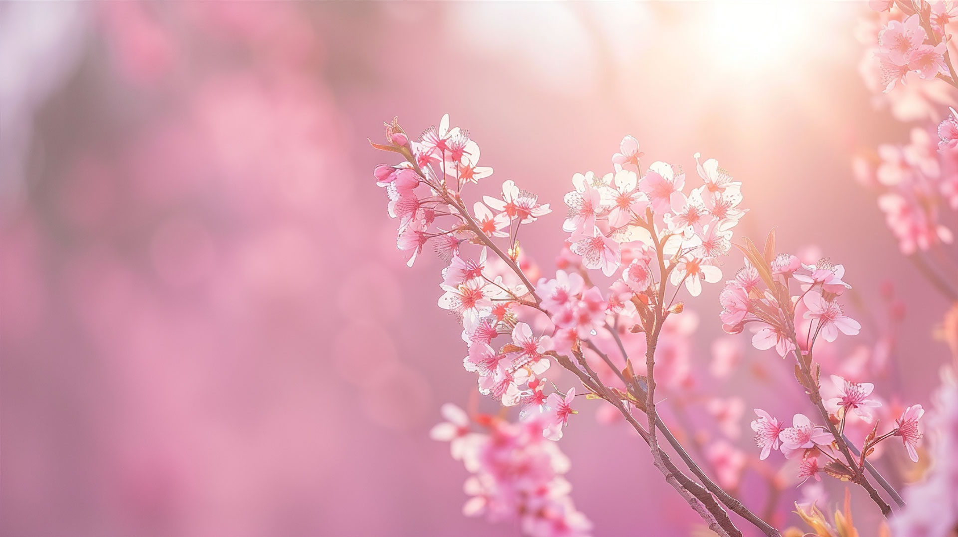 1920x1080 Pastel Pink Flower HD Wallpaper