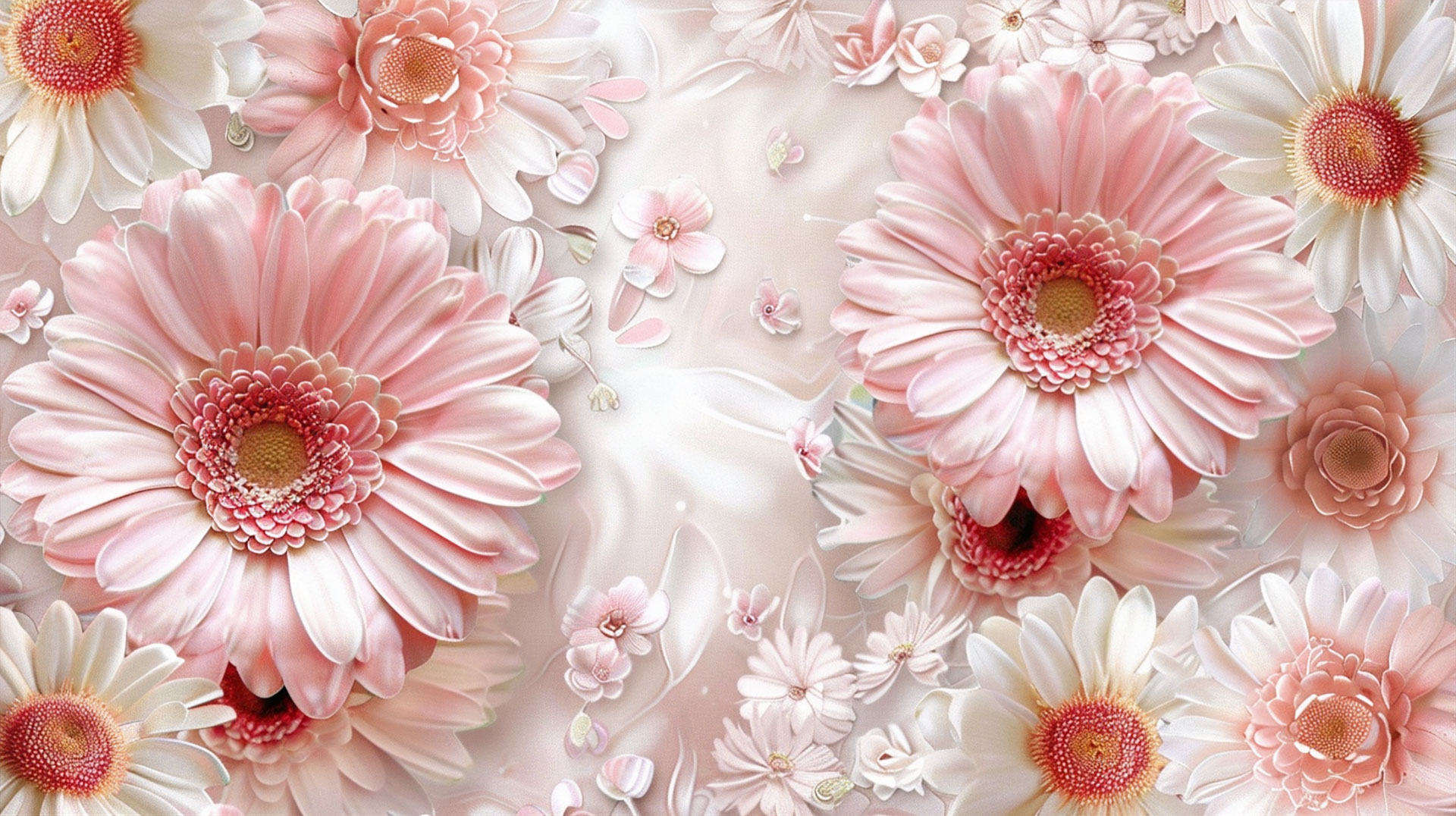 Free Download: Pastel Pink Flower Wallpaper