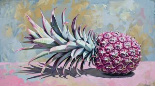 Download 4K Digital Background: Pink Pineapple Image