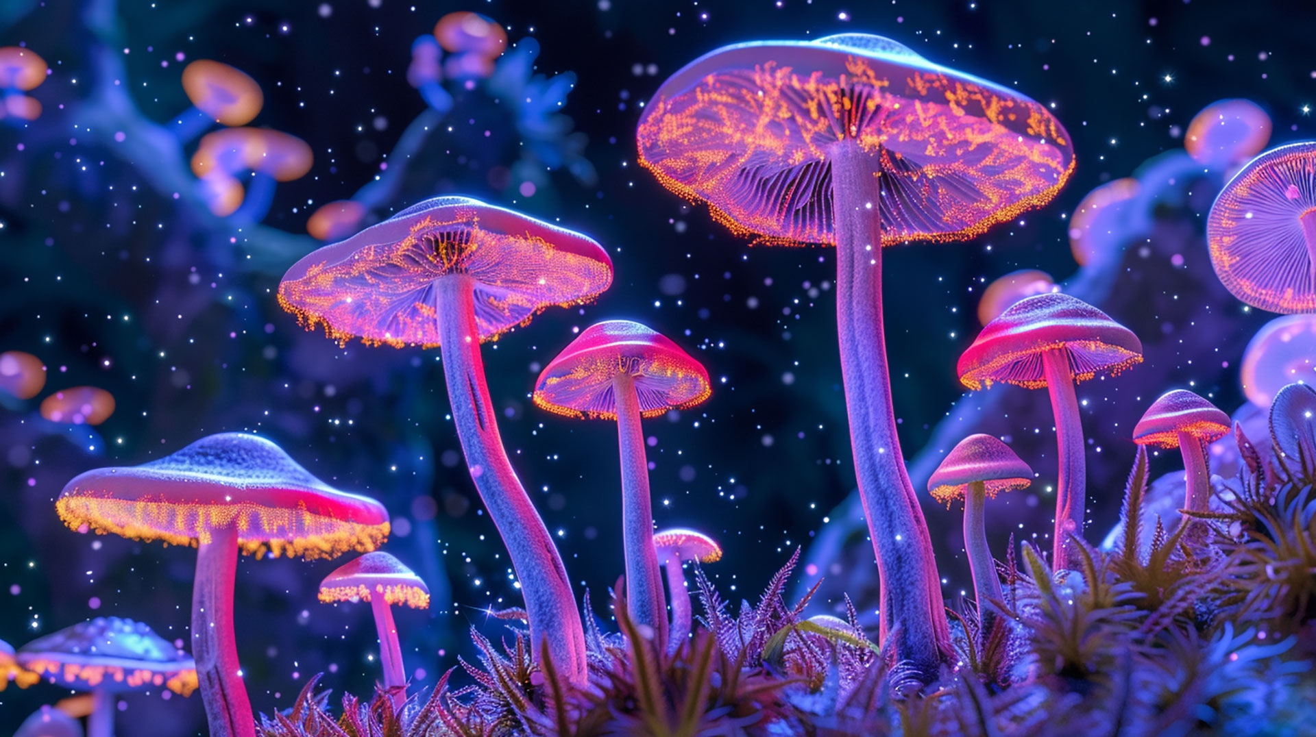 Captivating pictures of psychedelic mushrooms in natural environments