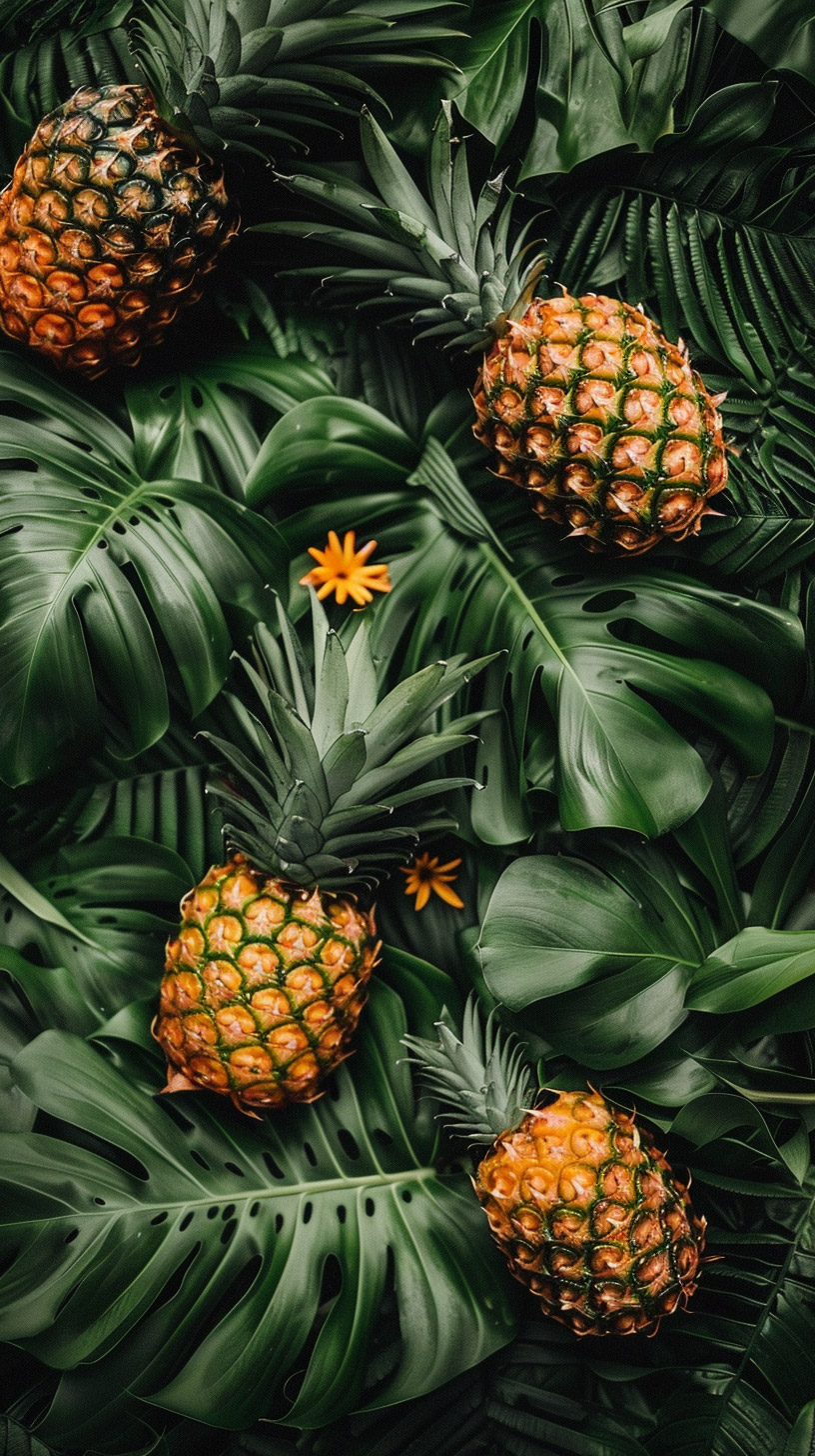 Eye-Catching Pineapple Background for iPhone Users