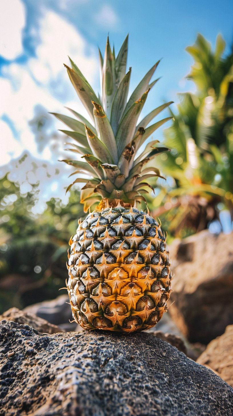 Tropical Vibes: Free Pineapple Wallpaper for Mobile