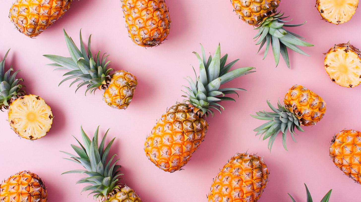 Free HD Wallpaper: Tropical Pineapple Digital Background