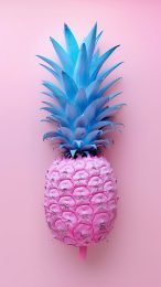 Funny Fruit Wallpaper: Pink Pineapple Design for Smartphones