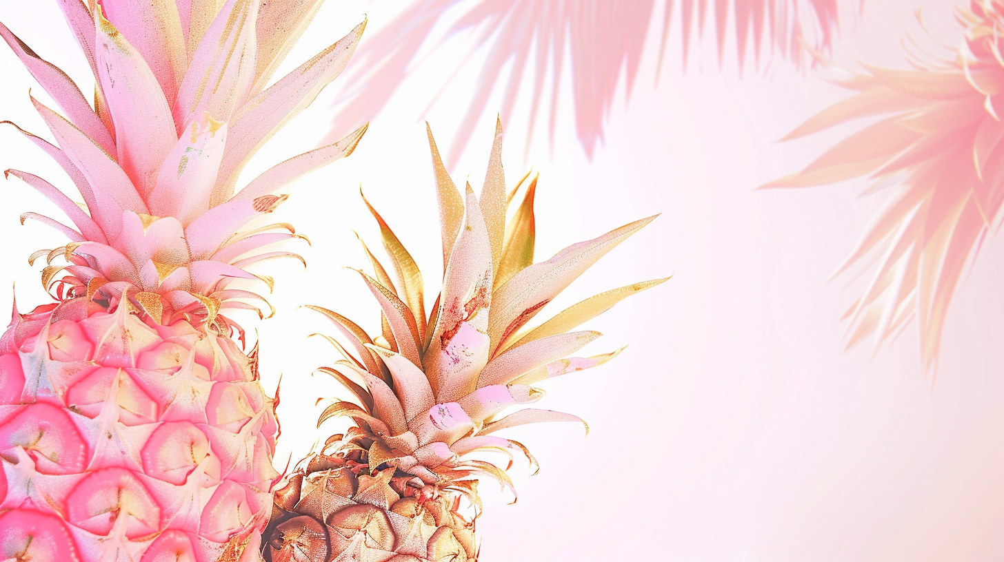 Explore Free HD Wallpapers with Pink and Gold Pineapples