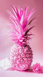 Stunning Pink Pineapple Digital Background for Your Phone