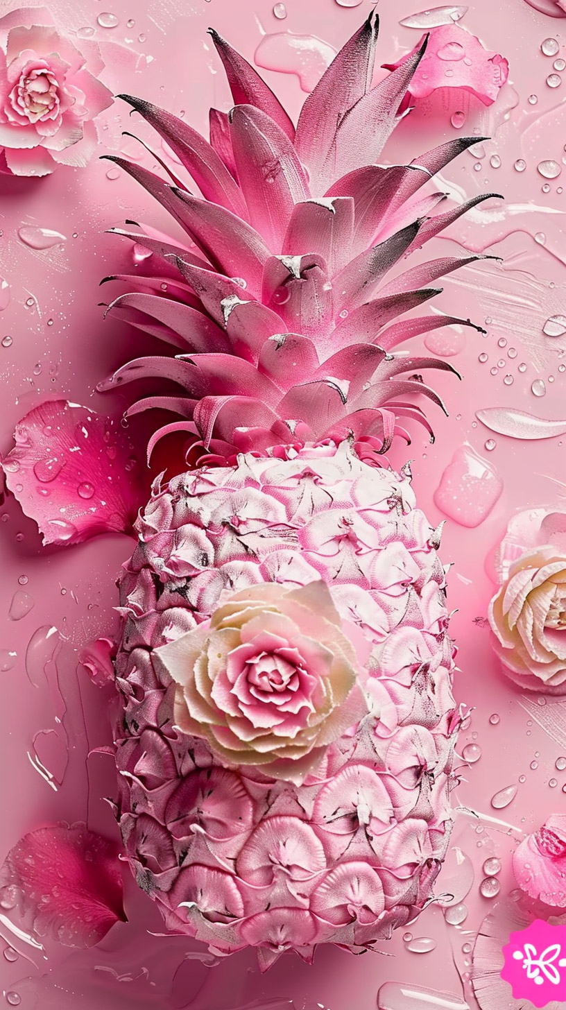 Cute Pink Pineapple Mobile Wallpaper to Brighten Your Screen