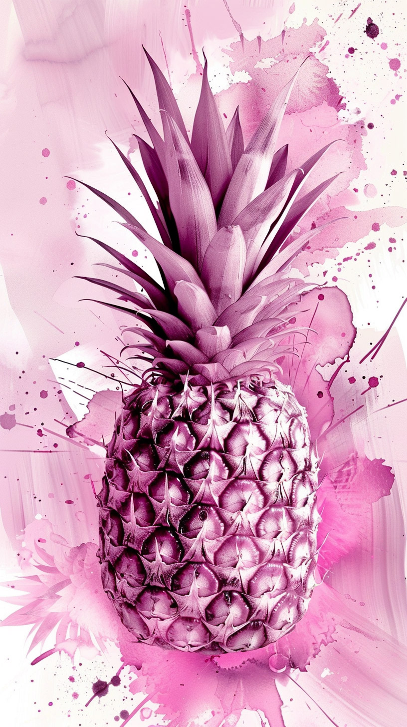 Colorful Pink Pineapple Image for Your Mobile Collection