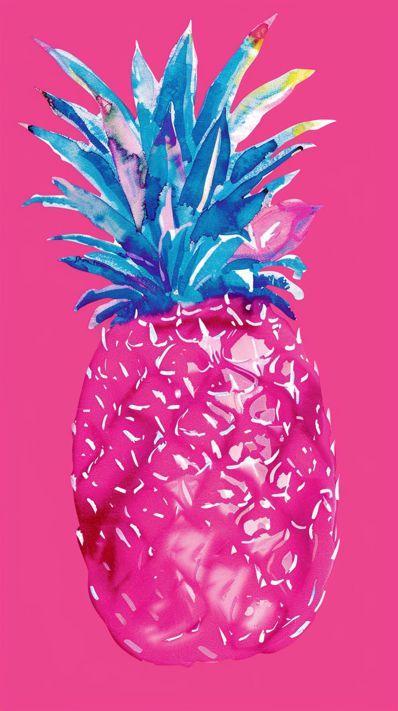 Trendy Pink Pineapple iPhone Wallpaper for Fresh Aesthetics