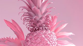 Free AI Wallpaper Featuring Pink Pineapple Design