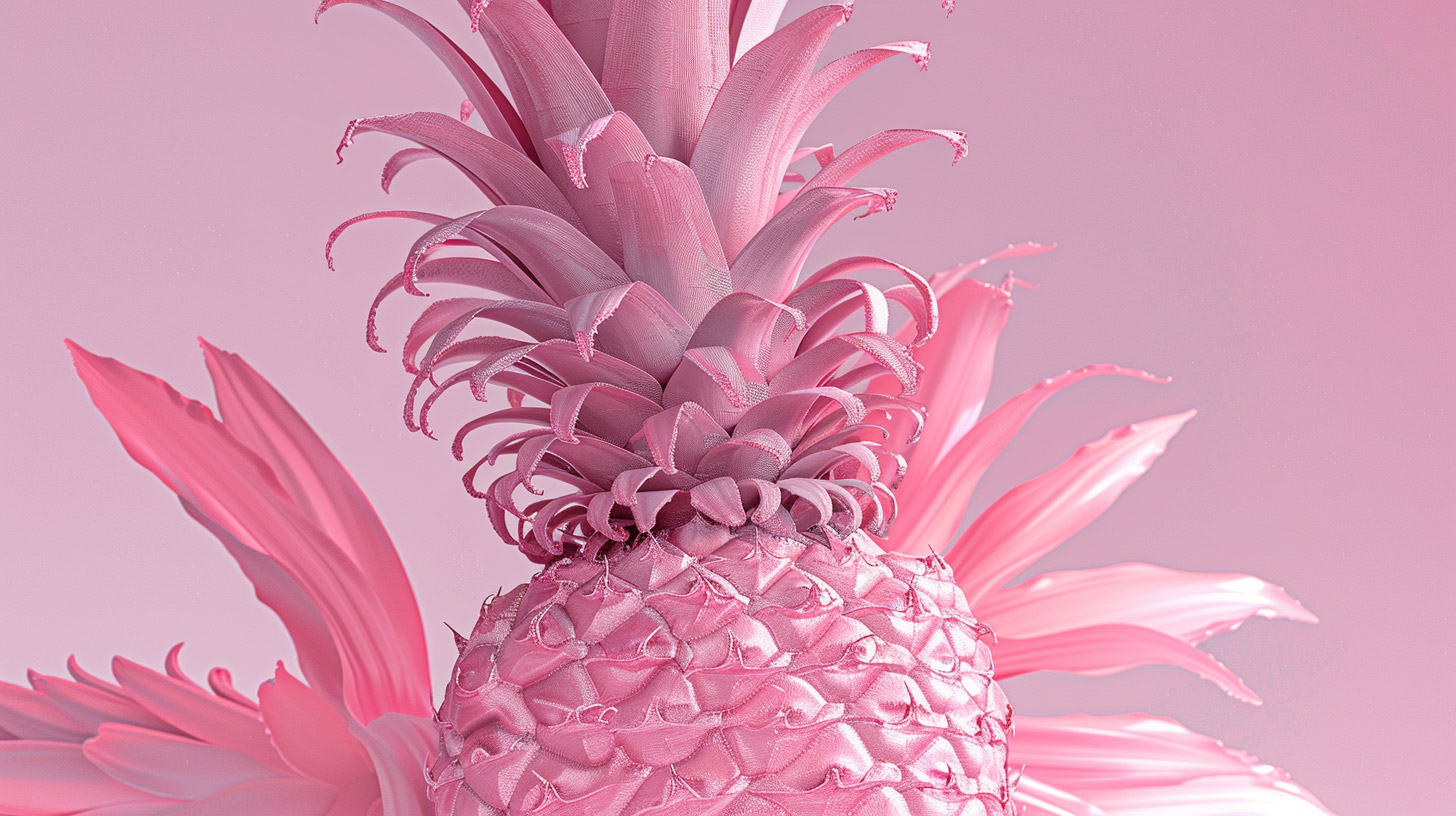 Free AI Wallpaper Featuring Pink Pineapple Design