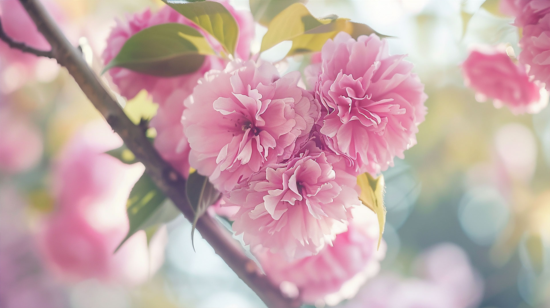 Digital Background: Aesthetic Pink Flower Wallpaper