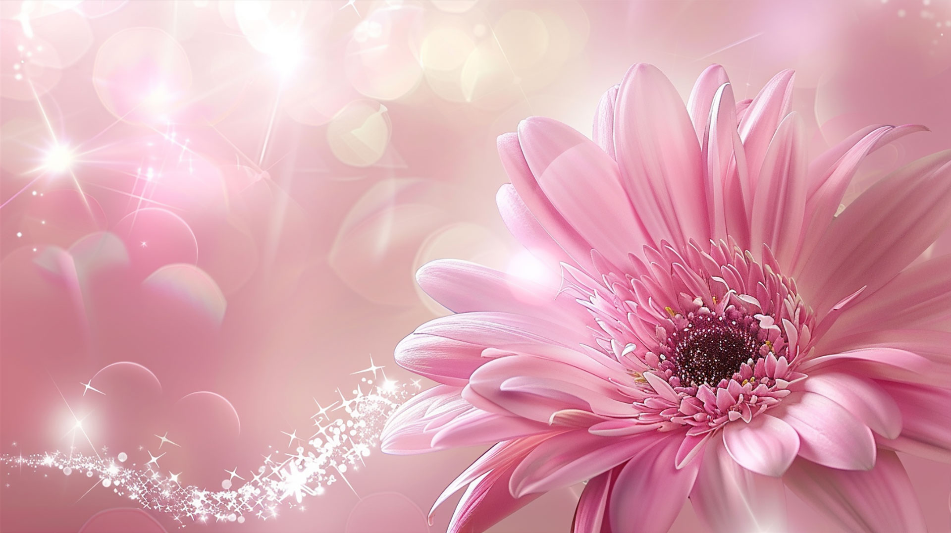 Ultra HD Pink Flowers Desktop Background