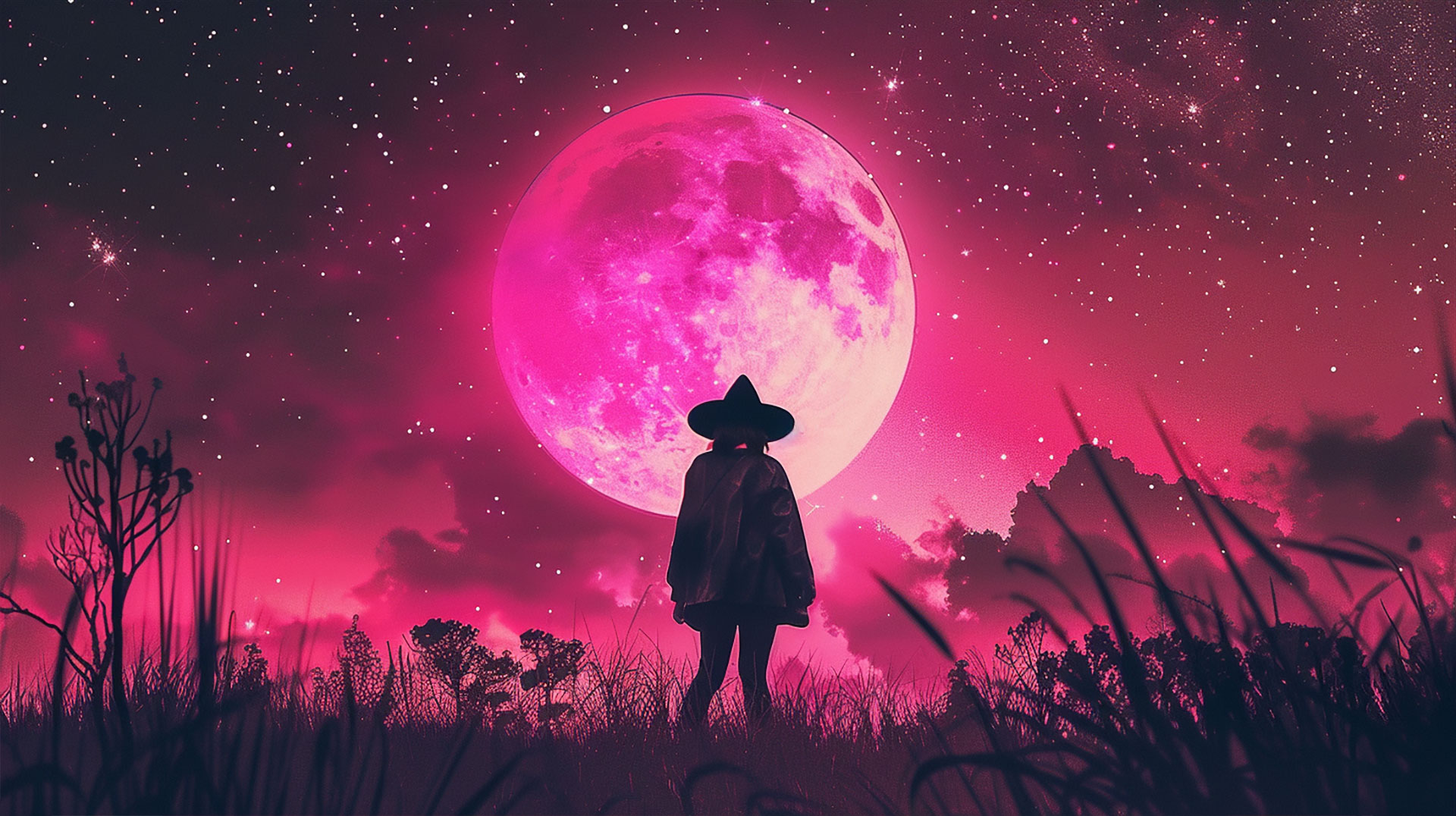 Enchanted Pink Witchy Wallpaper in Ultra HD