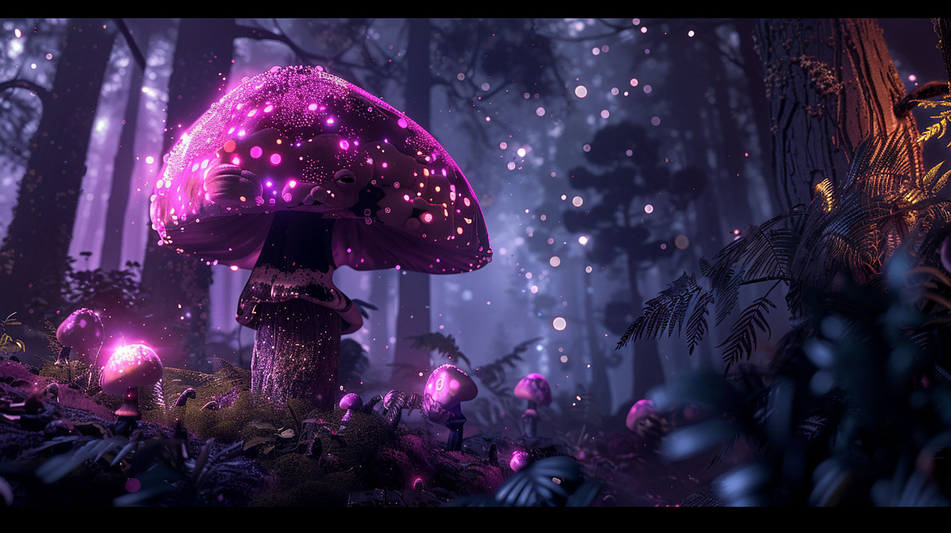 High-resolution 4K psychedelic mushroom wallpaper for desktops