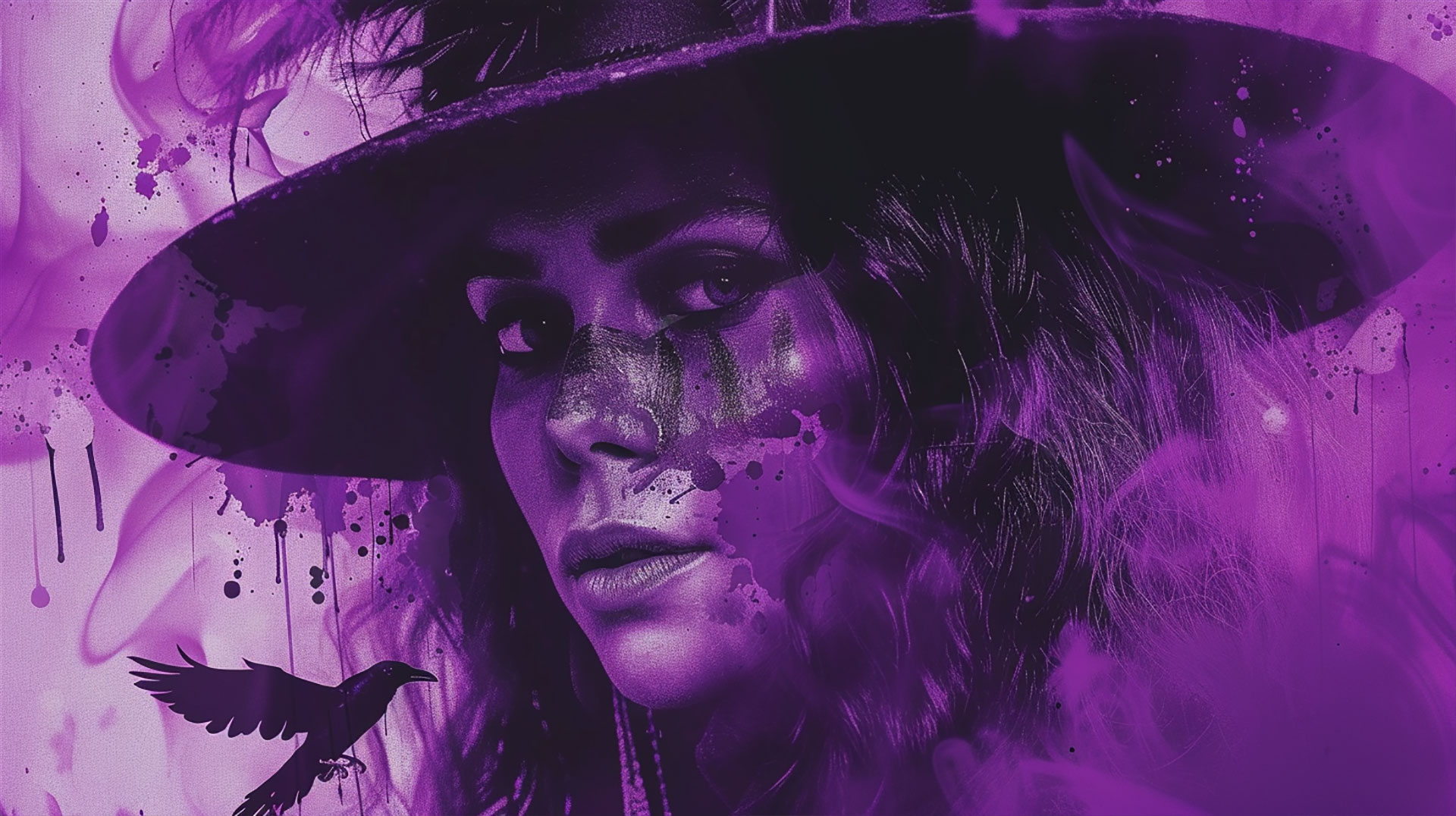 Mystical Purple Witchy 4K Desktop Background