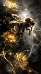 Queen Bee Digital Background: Perfect for Mobile Screens