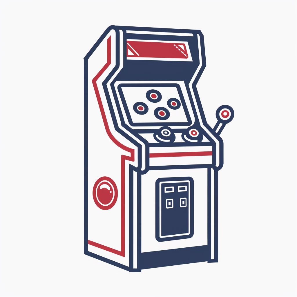 AI-Driven High Resolution Retro Arcade Game Brand Logo Design