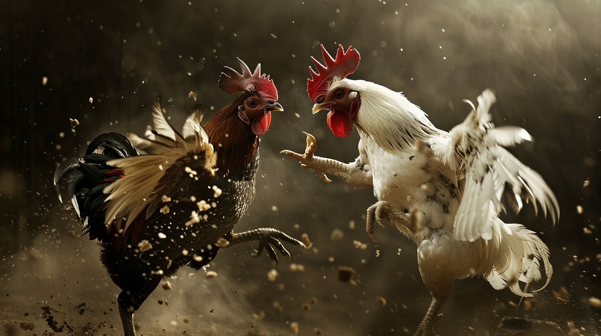 Rooster fight wallpaper for ultra HD display