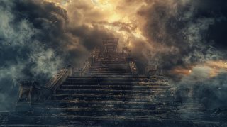 Journey to Heaven: Stairway Desktop Wallpaper