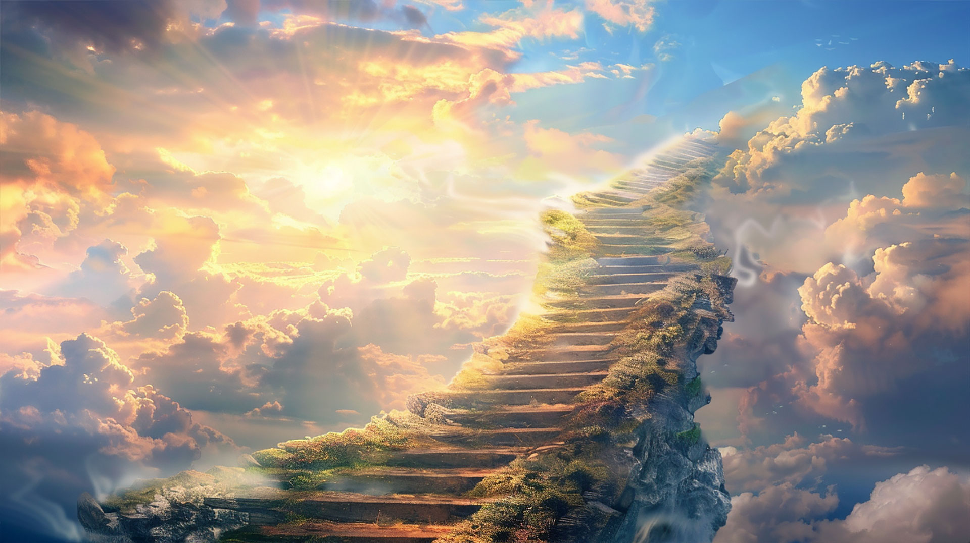 Ascending to Heaven: Staircase Desktop Wallpaper