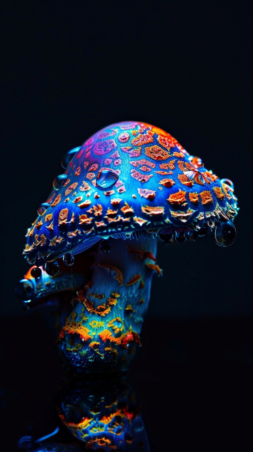 Stoner Trippy Mushroom HD Mobile Wallpaper for iPhone