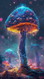 High-Definition Mushroom Background for iPhone and Android