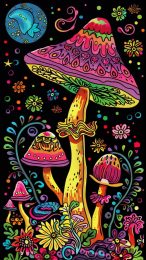 Trippy Mushroom Mobile Wallpaper: Aesthetic Digital Designs