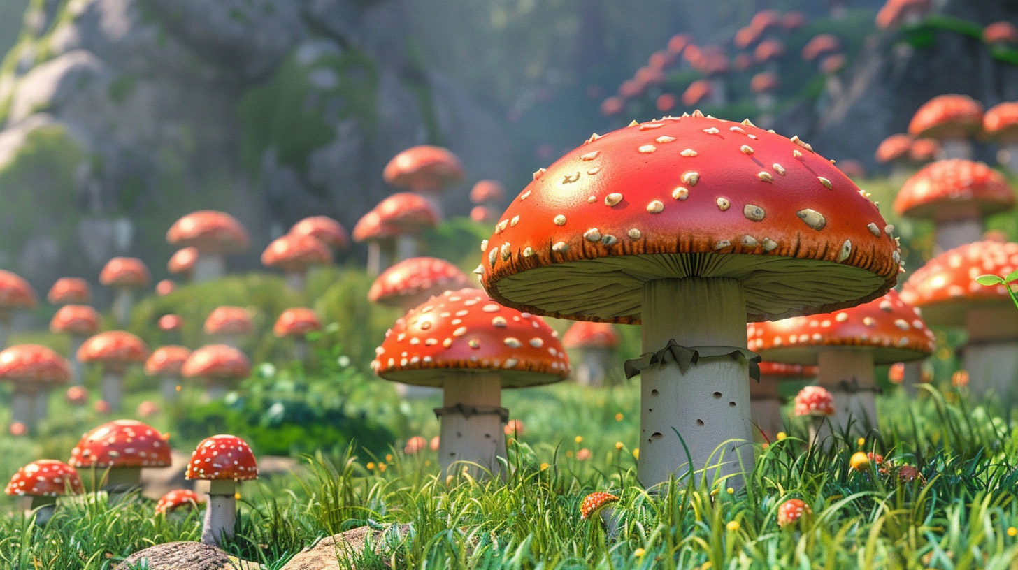 Vibrant 8K Mushroom Backgrounds for Creative Minds