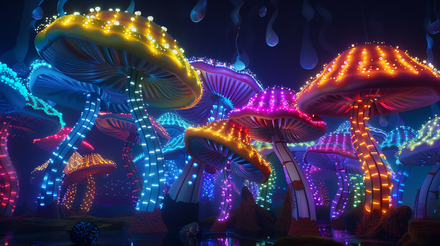 Trippy 3D Mushroom Wallpapers - HD Digital Backgrounds