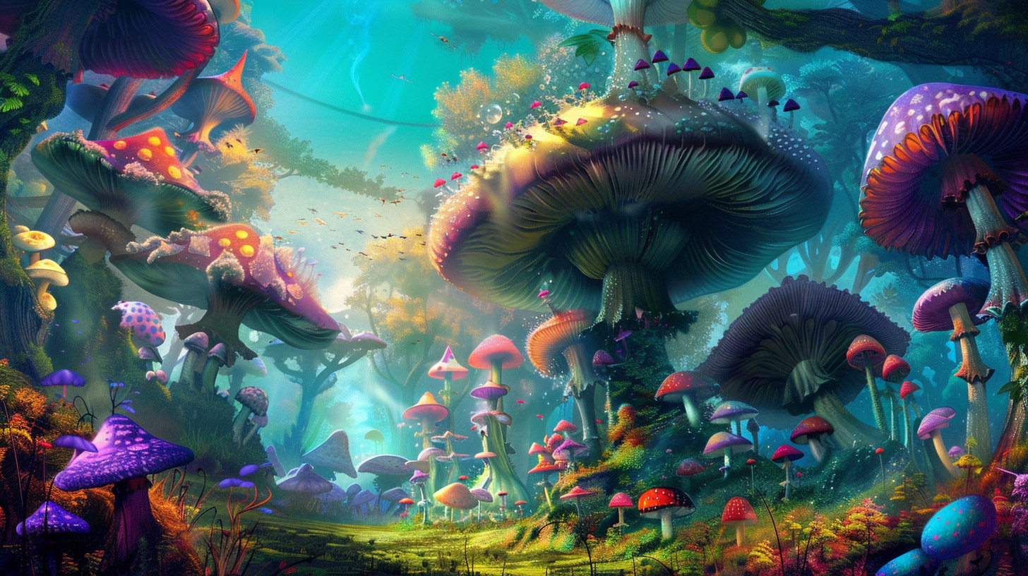 Trippy Cartoon Mushroom Wallpapers for HD Digital Backgrounds