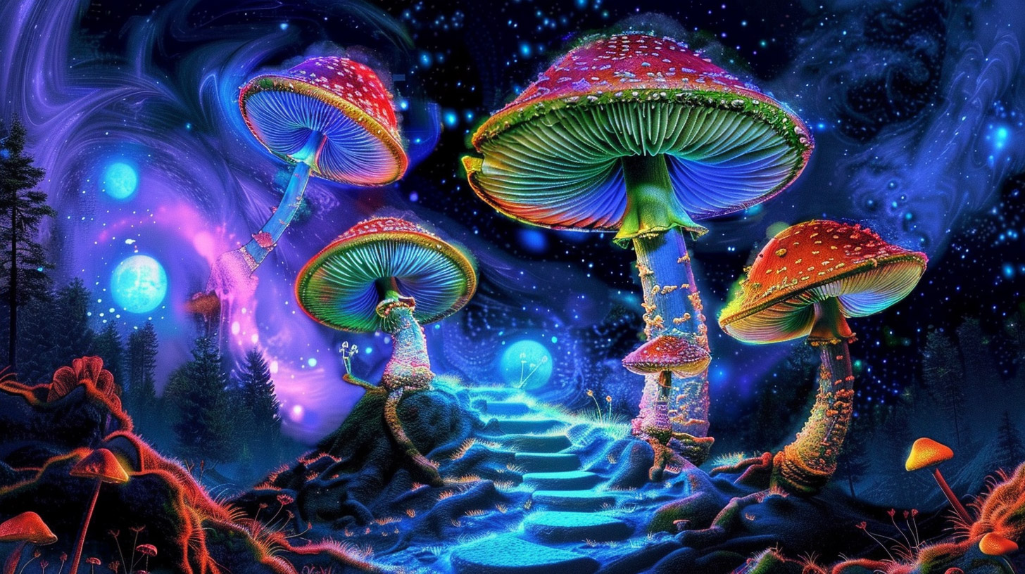 Captivating Trippy Mushroom HD Pics for Download