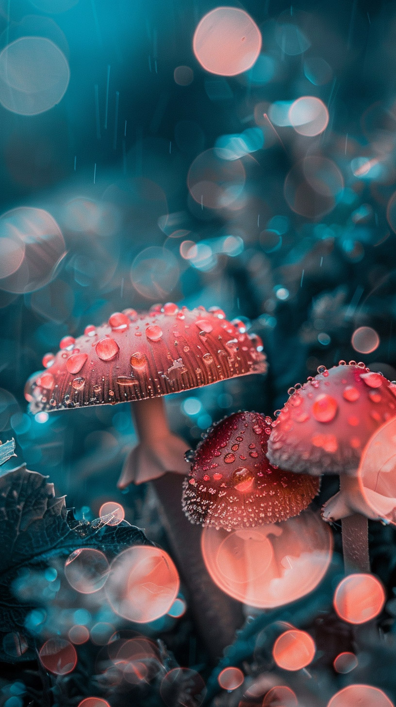 Bright and Bold Trippy Mushroom Image for Your Screen