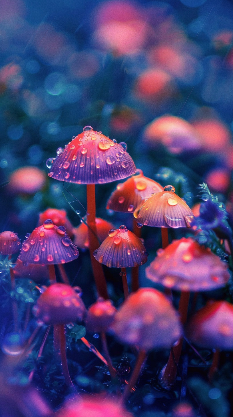 Download Free Trippy Mushroom Digital Background for Android