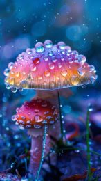 Colorful Trippy Mushroom Photo Download for Mobile