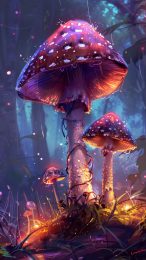 Colorful Mushroom Wallpaper for Mobile