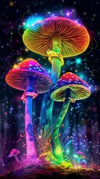 Trippy Mushroom Phone Wallpaper HD