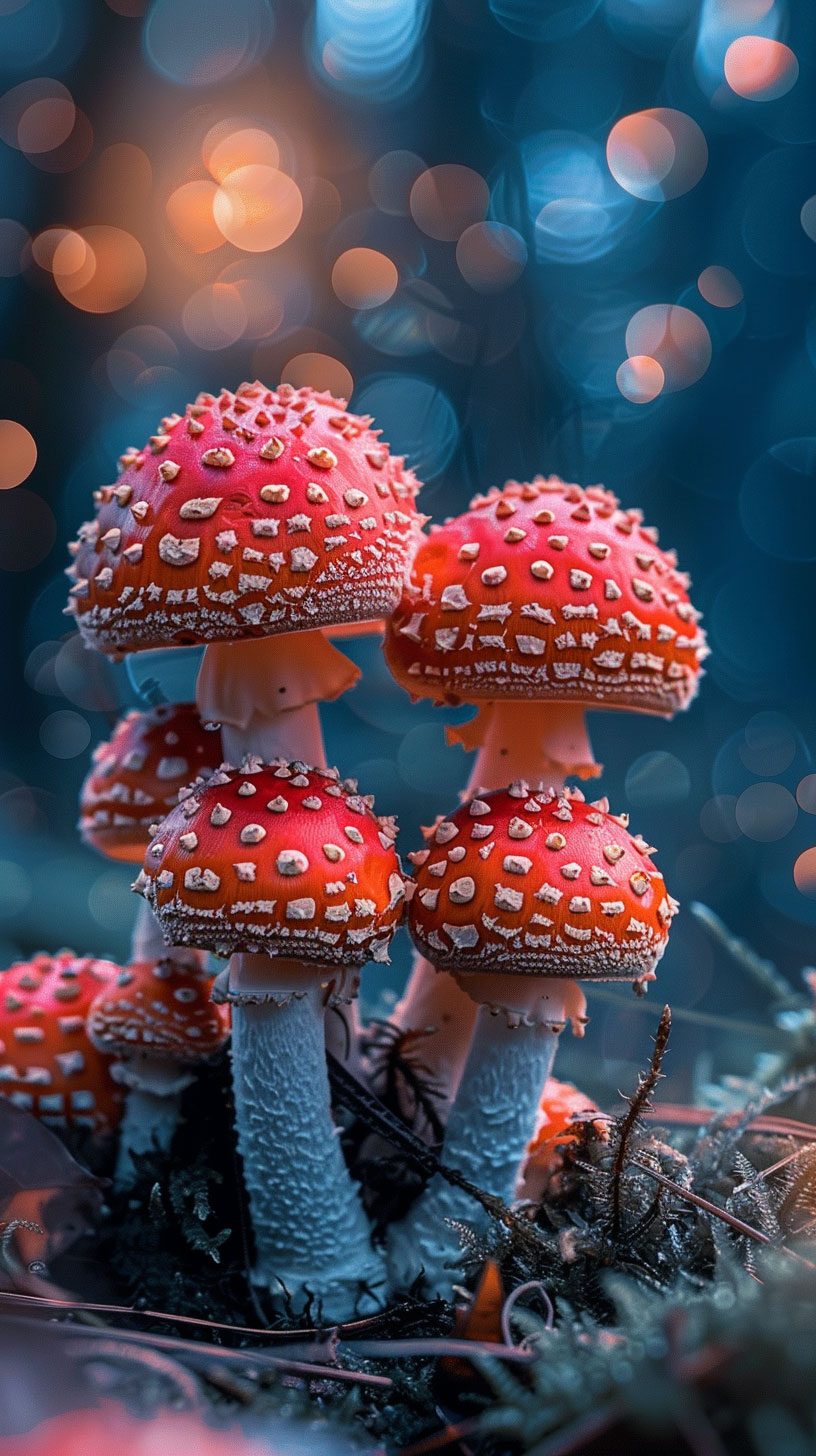 Vibrant Mushroom Wallpaper for Smartphone