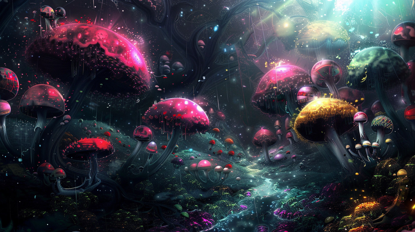 Ultra HD Mushroom Patterns for Desktop and PC Wallpapers