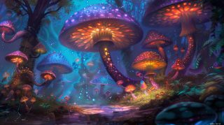 Mesmerizing Trippy Mushroom Stock Photos in High Definition