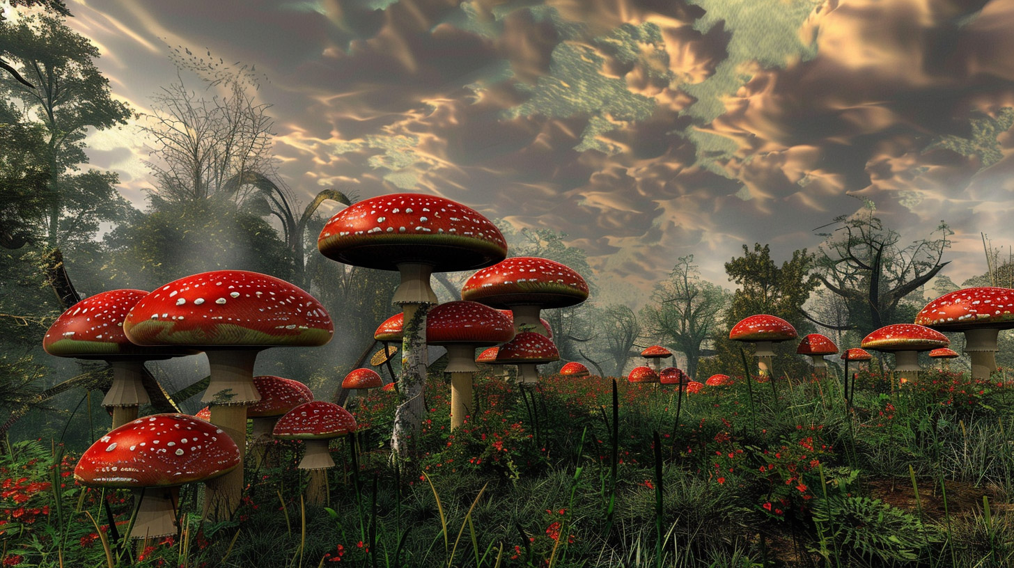 Trippy Mushrooms Pictures: Vivid HD Wallpaper Collection