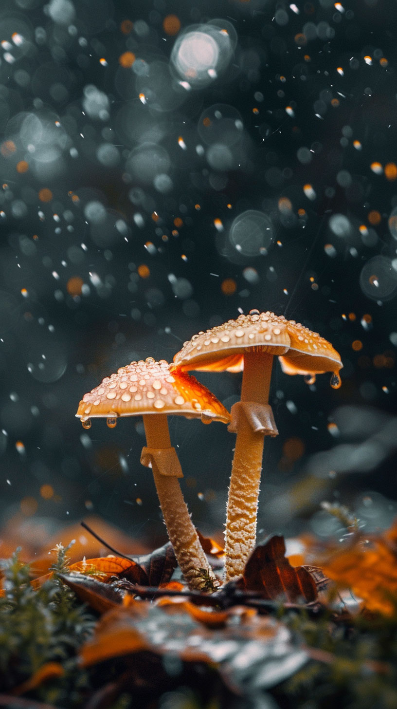 Vibrant trippy mushroom wallpaper for iPhone backgrounds