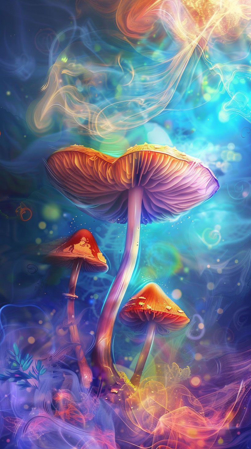 Free download of trippy psychedelic mushroom wallpaper for smartphones