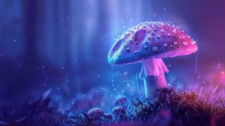 High-resolution trippy psychedelic mushroom wallpaper for desktops