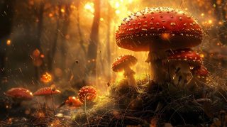 Colorful HD Pictures of Trippy Mushrooms