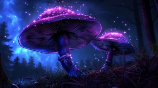 Downloadable trippy psychedelic mushroom wallpaper in 4K