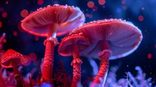 HD trippy psychedelic mushroom wallpaper for desktop